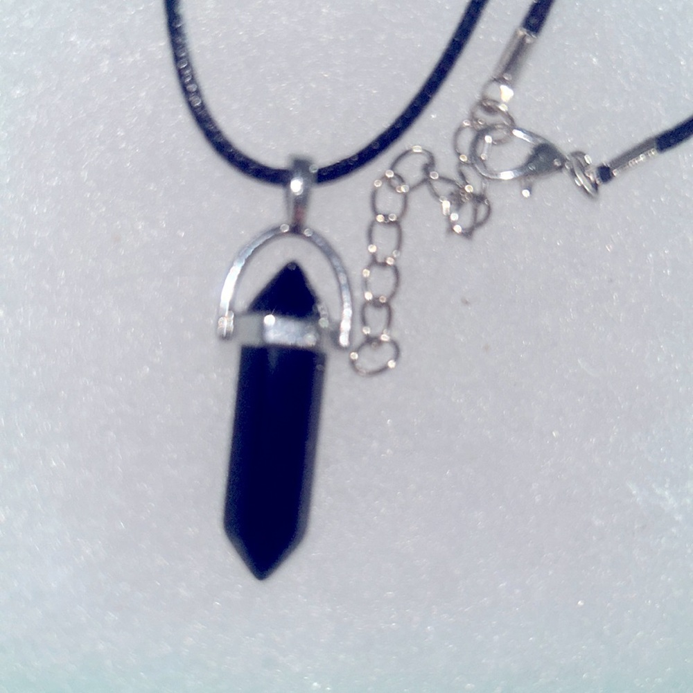 Natural Black Onyx Black Cord 18-20” Nec… - Picture 3 of 6